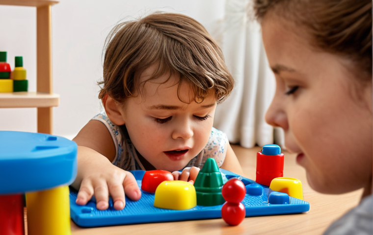 A child playing with toys during play therapy, expressing emotions through play, with a therapist observing and interacting.